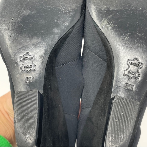 Tory Burch Astoria Black Lancaster Suede High Heel Wedge Pump - Picture 11 of 14